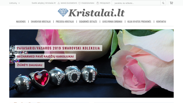 Kristalai.lt - sidabriniai papuošalai ir Swarovski kristalai