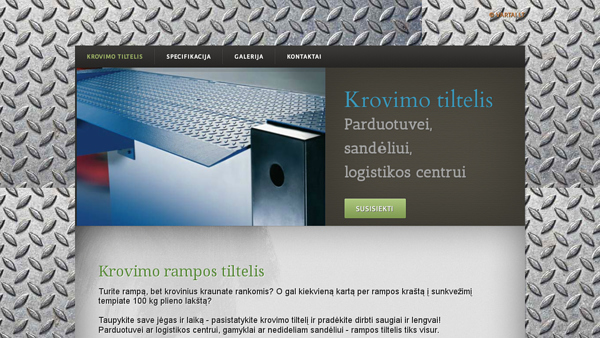 Krovimo rampos technika