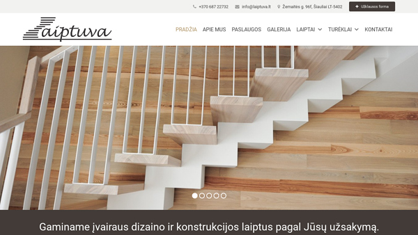 Laiptų, turėklų gamyba ir projektavimas