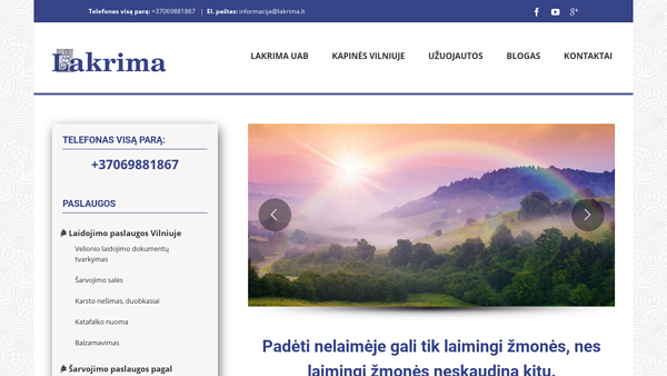 Lakrima – laidojimo paslaugos Vilniuje
