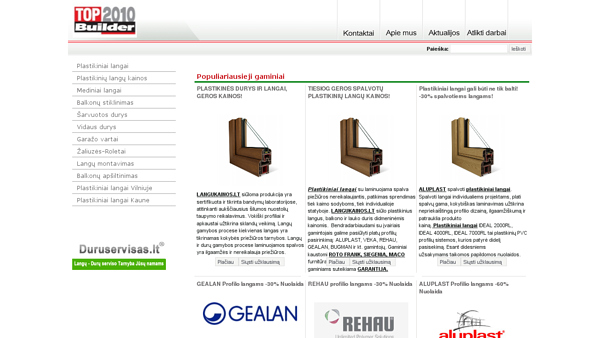 Geriausios plastikinių, medinių langų kainos