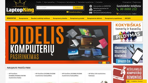 LaptopKing.lt - Nešiojamų kompiuterių karalystė