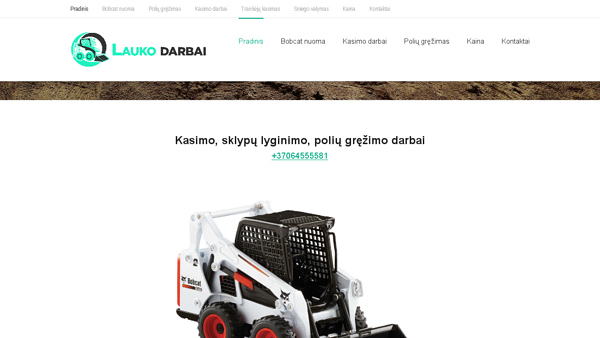 Miniekskovatoriaus nuoma Kaune