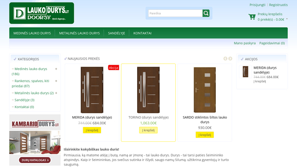 Lauko durys - Medinės ar metalinės