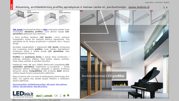Aliuminio profiliai LED juostelėms, LED apšvietimas