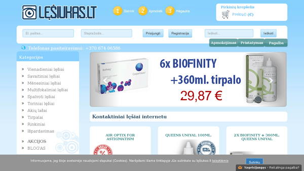 Lęšiukas.lt - kontaktiniai lęšiai internetu!