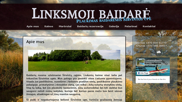 Baidariu nuoma