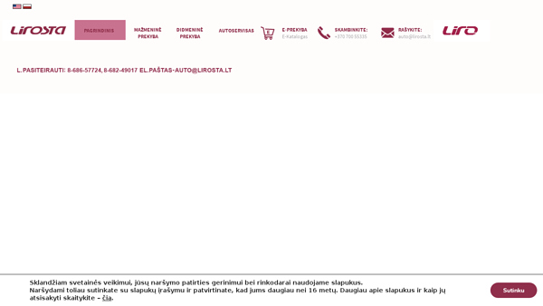 LIROSTA, akumuliatoriai, tepalai, autodalys