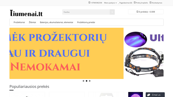 LED prožektoriai ir žibintuvėliai - Liumenai.lt