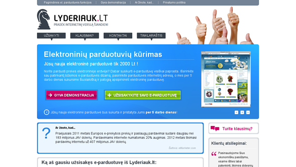 Įsigyk savo elektroninę parduotuvę, pradėk verslą šiandien - lyderiauk.lt