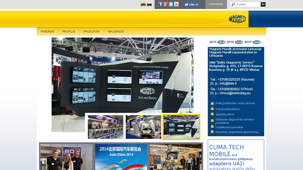 Automobilių diagnostikos prietaisai Magneti Marelli atstovybė