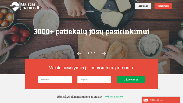 Maistas į namus – tau!