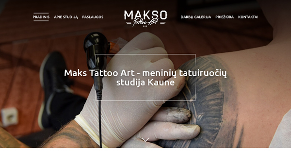 MAKS TATOO ART meninių tatuiruočių studija Kaune