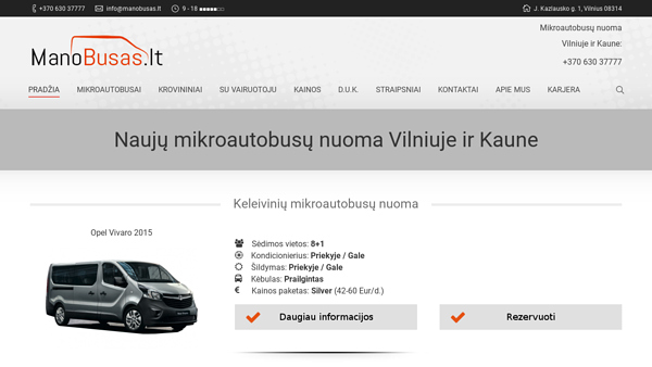 Mikroautobusu nuoma