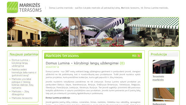 Markizės terasoms