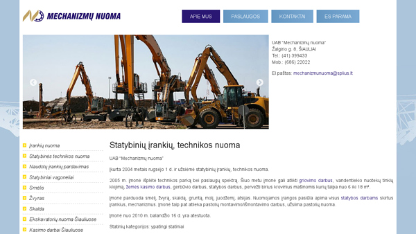 Mechanizmų nuoma, UAB
