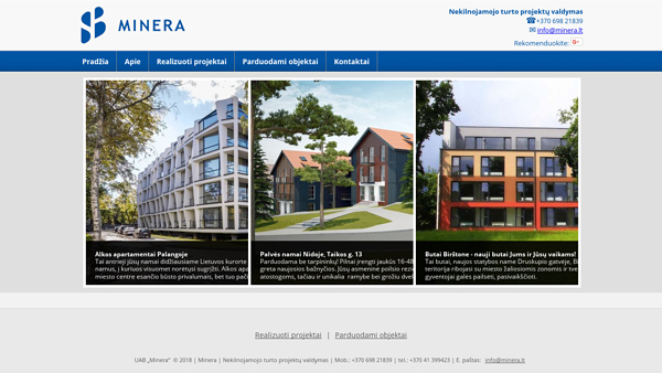 Minera - Nekilnojamojo turto projektų valdymas