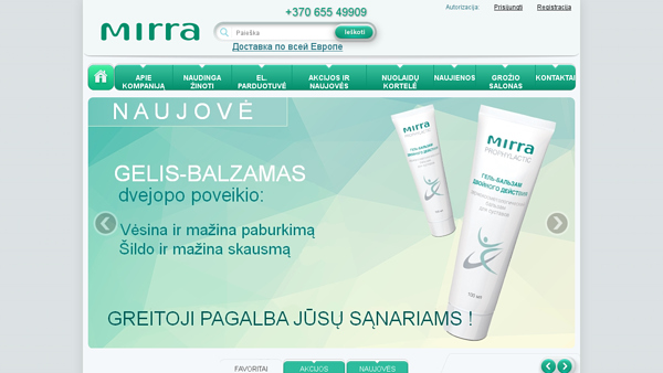 MIRRA.LT - premium klasės kosmetika ir sveikatos stiprinimo priemonės