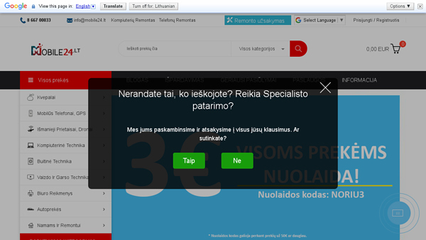 Kompiuterinė ir butinė technika bei daugybė kitų prekių labai geromis kainomis parduotuvėje | Mobile