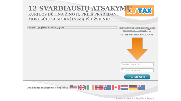 mokesčių susigrąžinimas