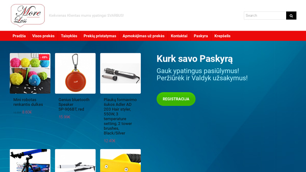 MoreLess internetinė parduotuvė-Patikima parduotuvė!