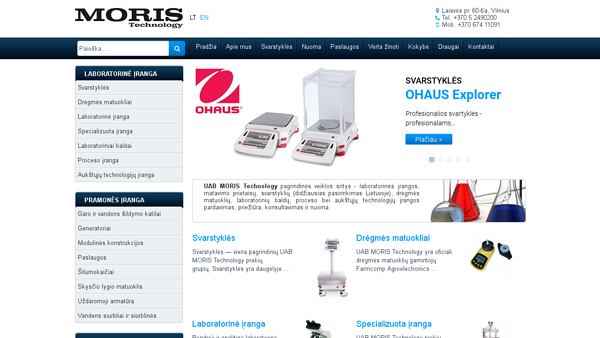 Laboratorinė įranga, svarstyklės, matuokliai, analizatoriai ir kita – UAB Moris Technology