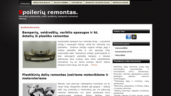 Motociklų plastmasių, moto spoilerių, bamperių remontas Vilniuje