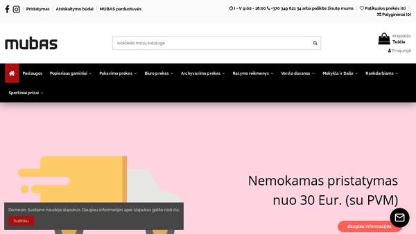 Mubas.lt - mokyklinės, biuro prekės ir verslo dovanos
