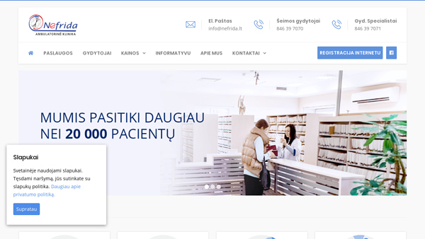 Nefrida - Ambulatorinė klinika. Pirminės sveikatos priežiūra