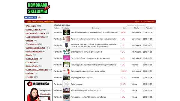 Nemokami-skelbimai.net - Skelbimai internete