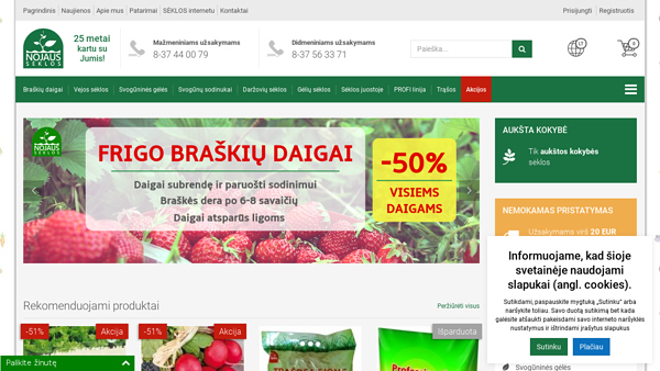 Nojaus Sėklos. SĖKLOS internetu