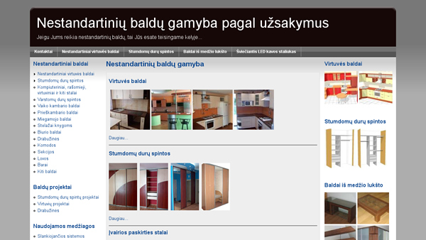 Nestandartinių baldų gamyba