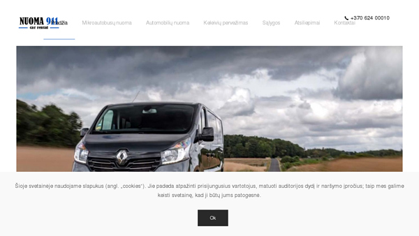 Mikroautobusų nuoma - kaina nuo 25 € - NUOMA ❾❶❶ 