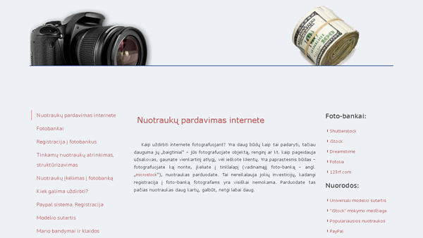 Nuotraukų pardavimas internete, Registracija į fotobankus