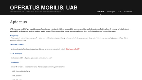 Operatus mobilis, UAB