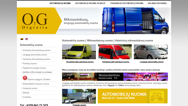 Automobiliu ,mikroautobusu nuoma