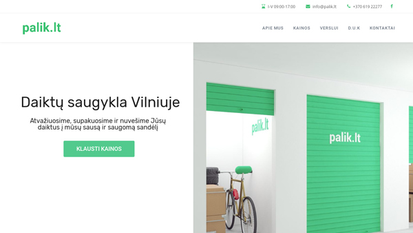 Daiktu saugojimo paslauga Vilniuje