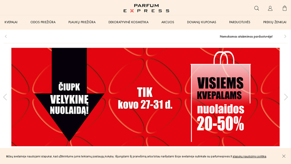 Populiarių prekinių ženklų kvepalai ir kosmetika internetu