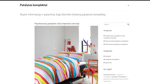 patalynės komplektas