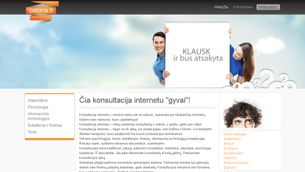 Konsultacijos, patarimai internetu