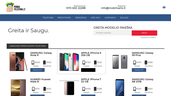 www.perkutelefona.lt Telefonų supirkimas internetu