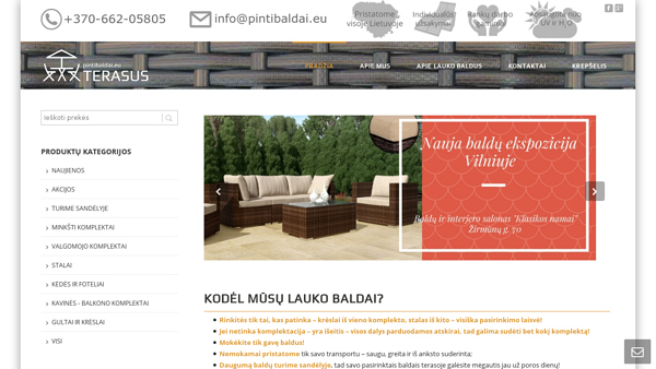 Stilingi pinti lauko baldai