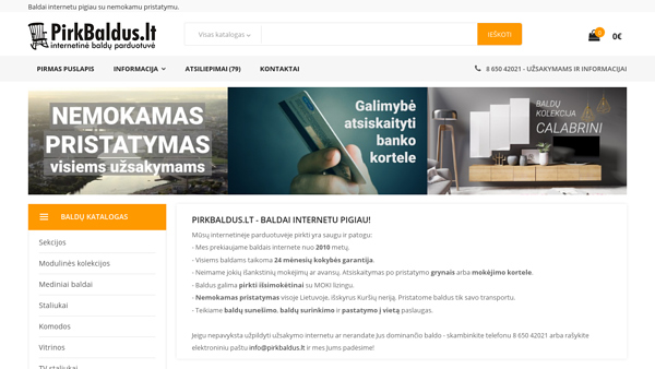 PirkBaldus.lt - internetinė baldų parduotuvė