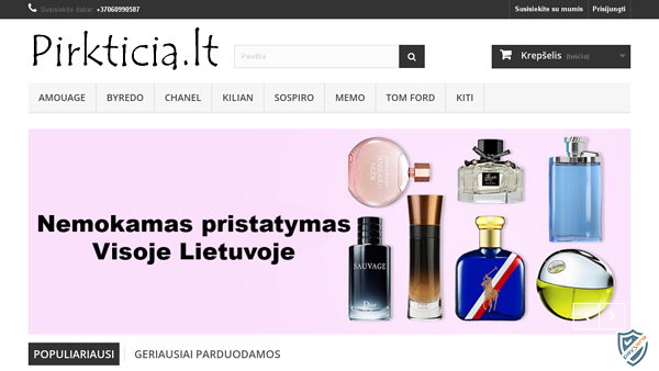 Pirkticia orginalus kvepalai ir testeriai