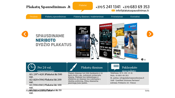 Plakatai - Plakatų spausdinimas - per 24 val.