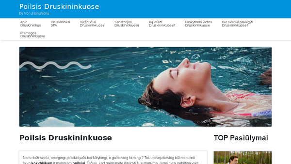 Poilsis Druskininkuose - lankytinos vietos ir kita naudinga informacija