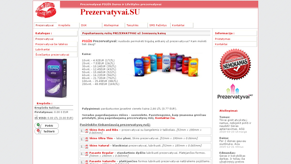 Prezervatyvai internetu pigiau