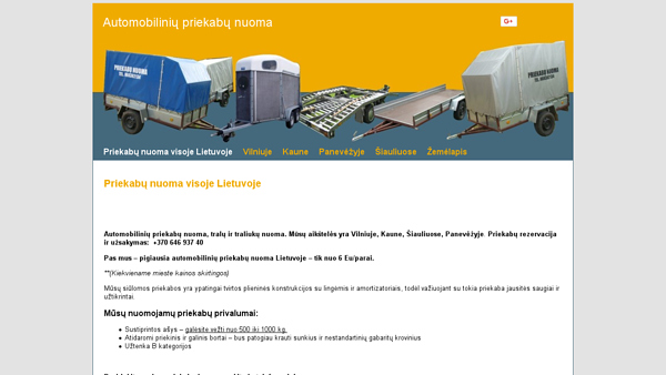 Priekabų nuoma - www.priekabunuoma.lt