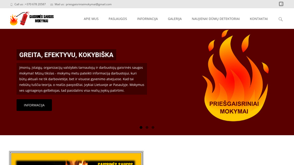 Gaisrinės saugos mokymai