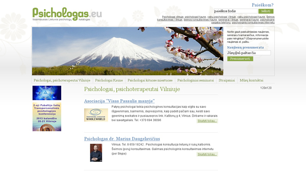 Išsamiausias Lietuvos psichologų katalogas